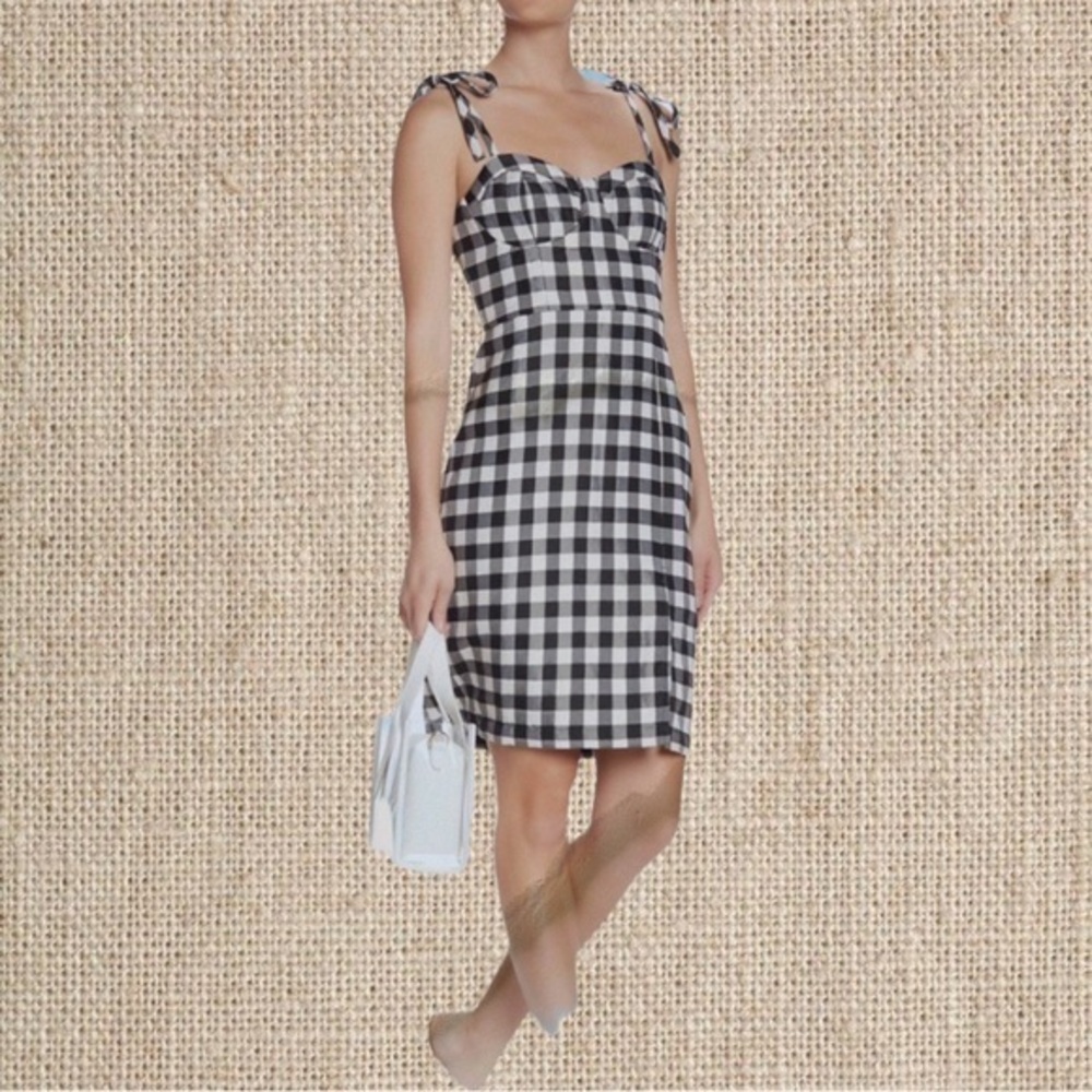 LPA Black and White Checkered Dress